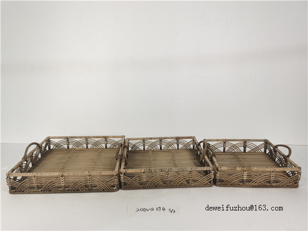 Set Of 3 Bamboo Tray