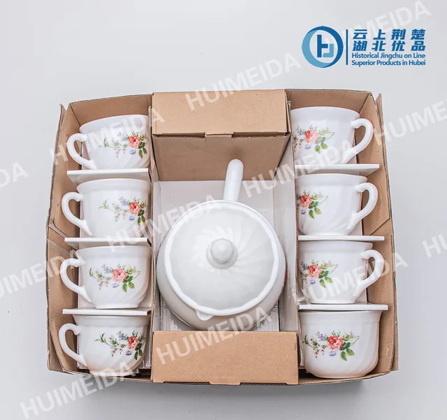 Opal Glassware Opal Glass Glassware Dinner Set -Round Coffee Set