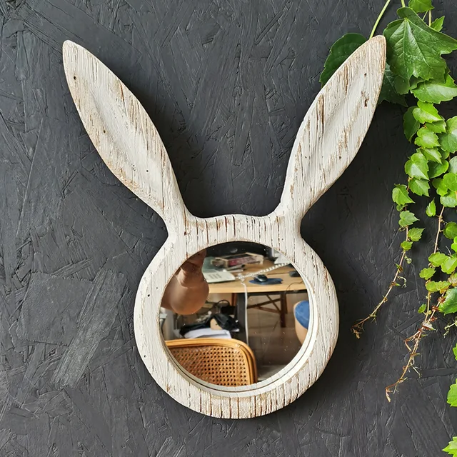Wood wall mirror