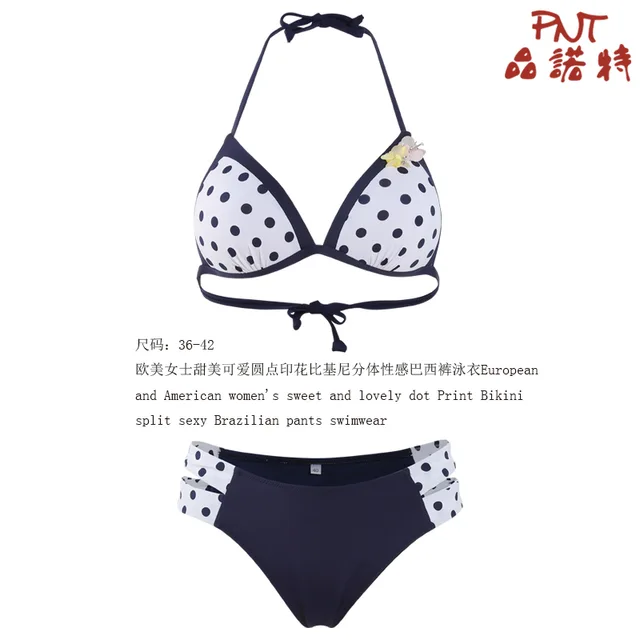 European and American women's sweet and lovely dot Print Bikini split sexy Brazilian