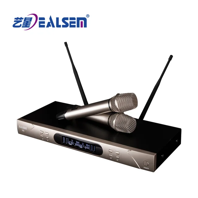 UHF wireless rechargeable microphone