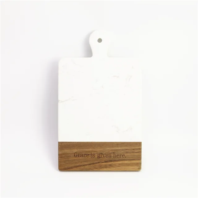 Kitchen wooden and marble bread board