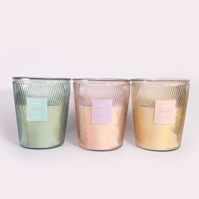 Decorated Scented Glass Candle