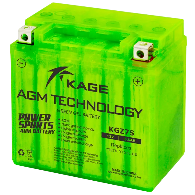 Motorcycle battery KGZ7S Green Gel Battery