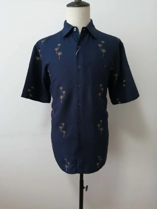 Mens woven rayon Hawaii style shirt