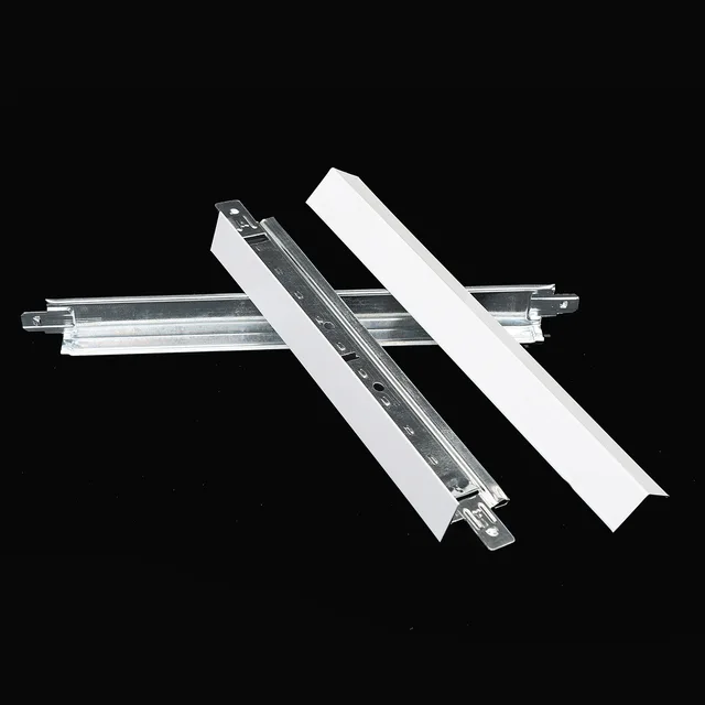 Tee Grid T-Bar T-Grid T15 White Flat Tee match Lay-in Tile G.I Steel Main Tee Cross Tee