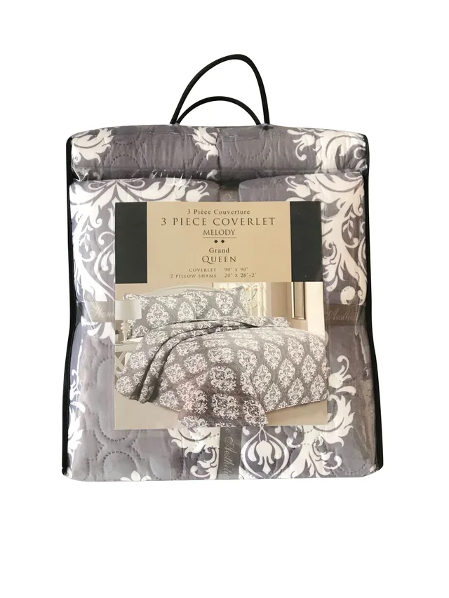 100% Polyester Printed 3pc Coverlet