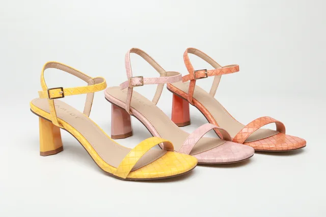 CAMIDYSS2021 Women's sandals straps with chunky heel fashion PU shoes