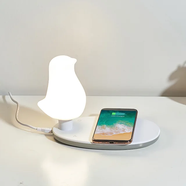 LED desk lamp wireless charging lamp with RGB night light