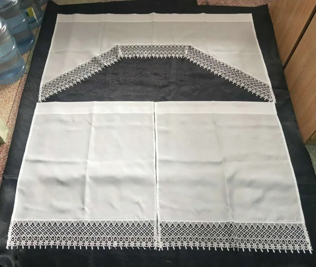 Lace kitchen curtain from manufacturer in China