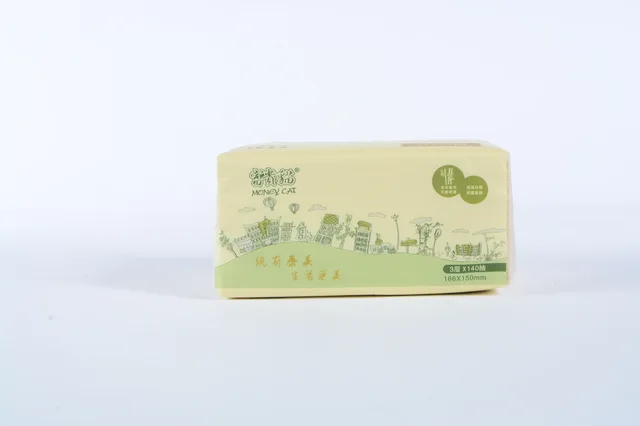 Unbleached Bamboo Tissue/Bamboo Soft Pack Facial Tissue/Plastic Bag Facial Tissue/Fsc Tissue