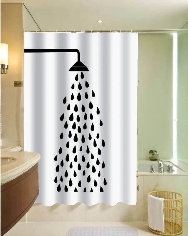 Polyester printed shower curtain from manufacturer