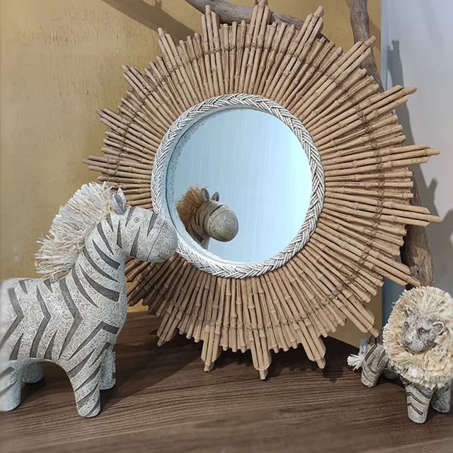 Bamboo Weaving Mirror
