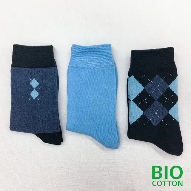 Mens jacqurd socks with organic cotton from GOTS