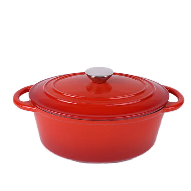 Cast iron oval casserole
