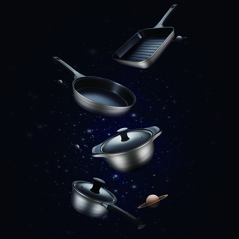 Halo die cast aluminum 6pcs cookware set