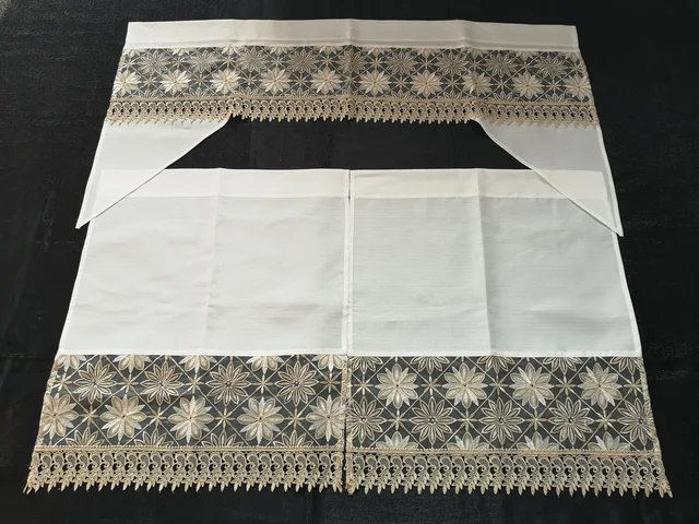 Lace kitchen curtain from manufacturer in China