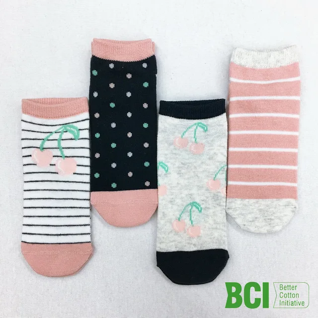 Womens low cut socks with responsible cotton from BCI