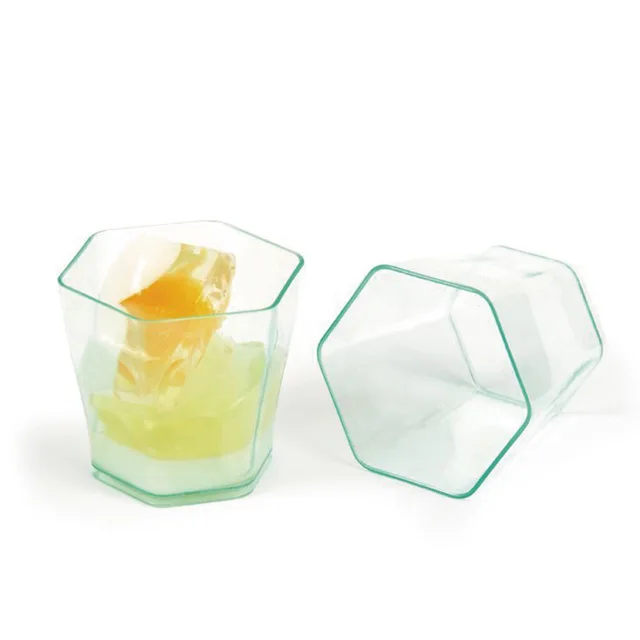 Manufacturers wholesale disposable plastic cups disposable round corner hexagon cup creative cup 60ml GMF