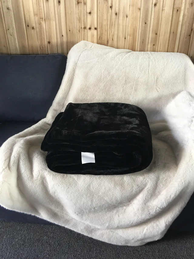 Big rabbit fur blanket