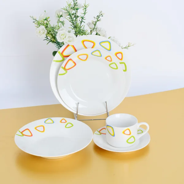 20PCS Dinnerware Set, Porcelain with Chinese Style Decal