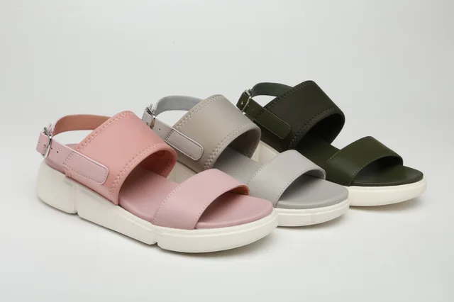 CAMIDYSS2021 women's sandal thick sole with lycra sport pu strap sandal