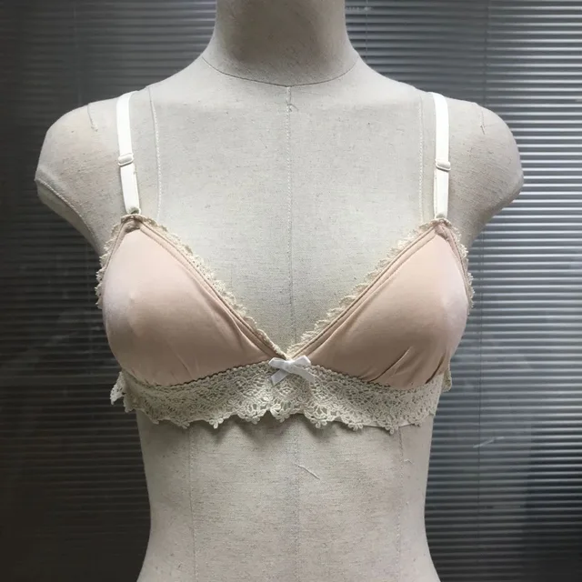 Silk triangle bra