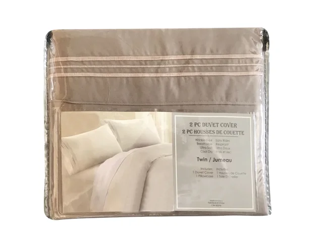 100% Polyester Solid 2pc Duvet Cover