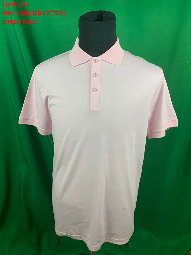 Qx20-035 100% Combed Cotton Brush Polo