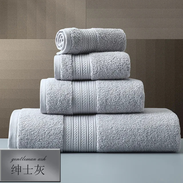 Custom Embroidery Dobby Long Pile Towels Gift 100% Cotton Multiple Solid Color Bath Hand Face Towel