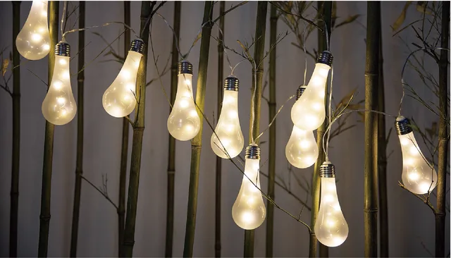 String light with bulb