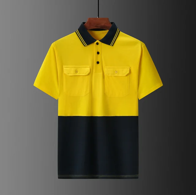 Men's short sleeve HIVIS cotton polo shirt