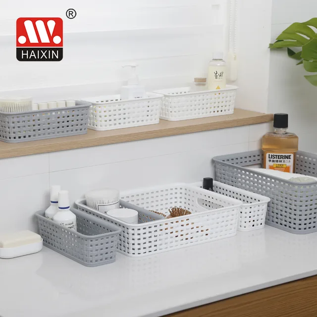 New Arrival utlility plastic Storage Organizer Woven Basket from China manufacturer