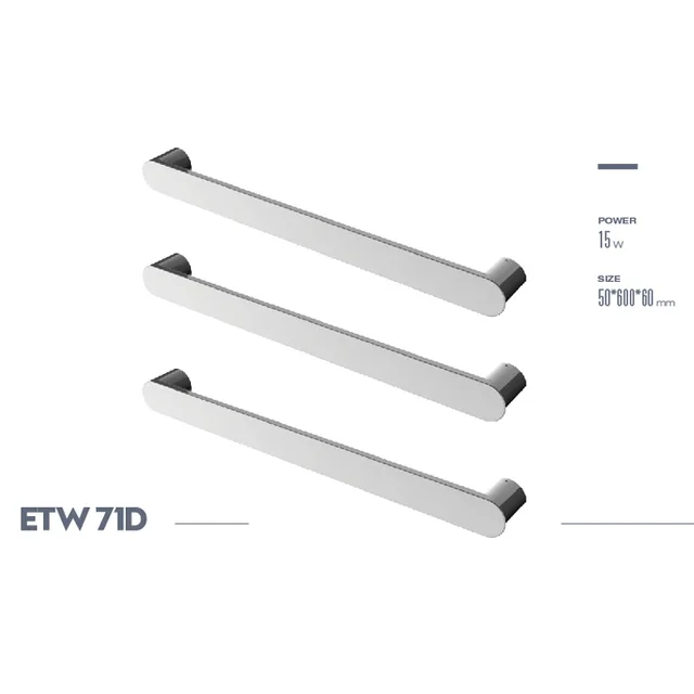 SHARNDY heated towel bar towel rail polish single bar brush gold gunmetal matt black rose gold white heated rails