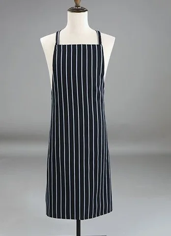 100% polyester printed black/white stripes cloth Luxury apron