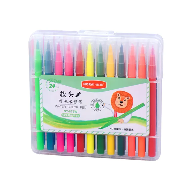 15days no dry with out cap washable brush nib water color pen