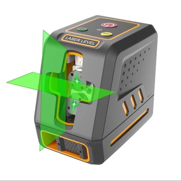 Self-leveling Laser Level 150ft/45m Outdoor Green Cross Line Laser Level with Vertical Beam Spread Covers of 150°, Selectable Laser Lines Battery Included