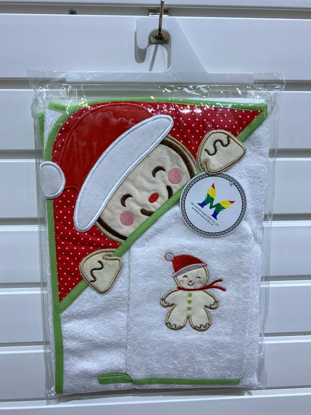 Baby hooded towel and glove