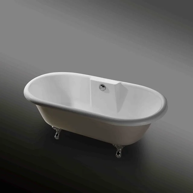 Freestanding bathtub with claw feet