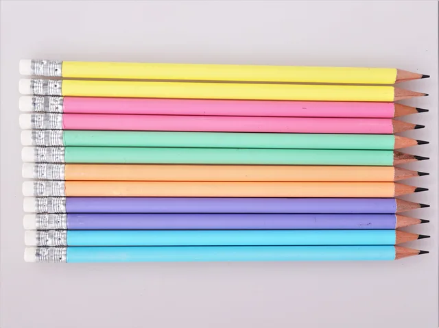 Pastel color painting pencil with eraser