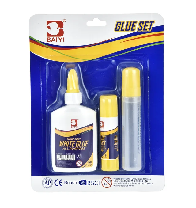 60g white glue 9g glue stick 30g liquid glue glue set