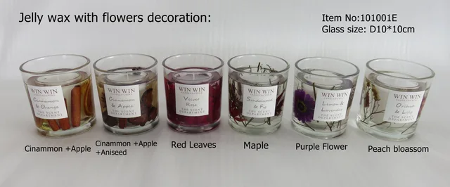 Jelly flower candle