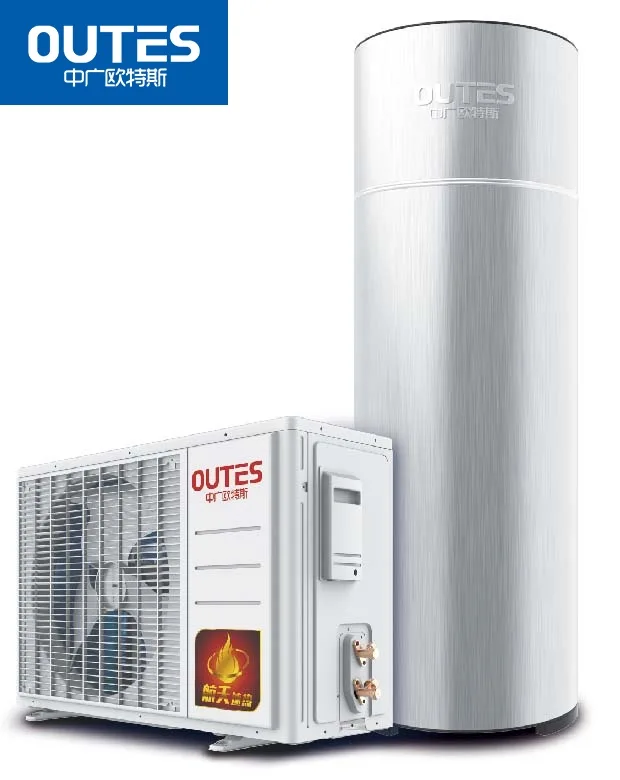 OUTES China quality enamel tank water heater split heat pump air to water
