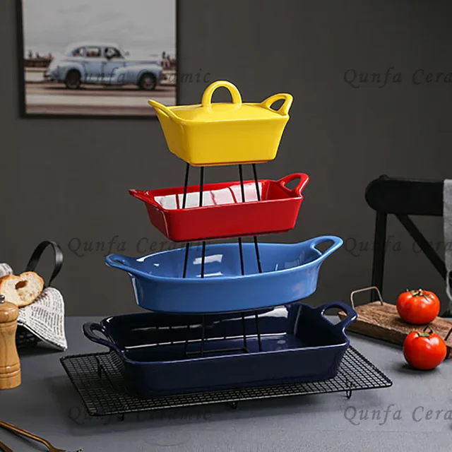 5pcs Multi Color Ceramic Bakeware Set