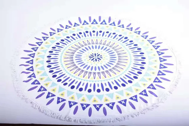 Printed Circular Beach Towels, Microfiber