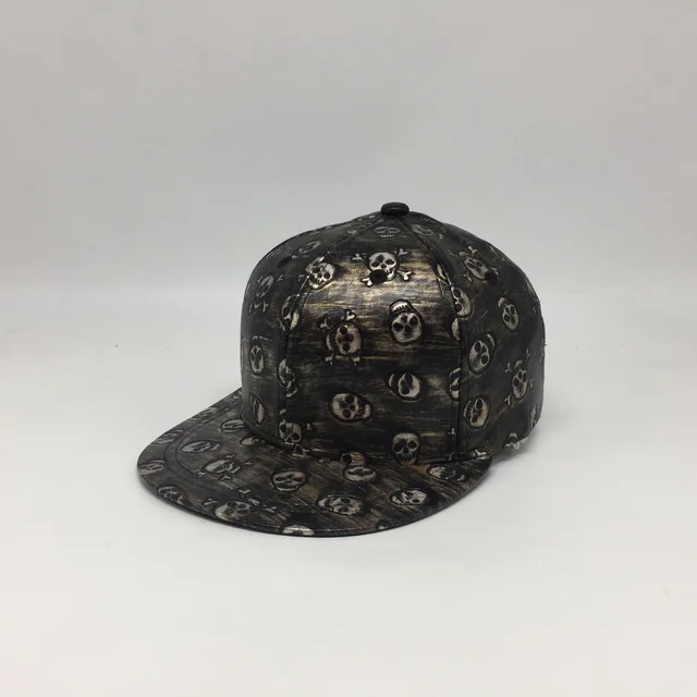 Custom hatspu Fashion six pieces flat brim baseball cap