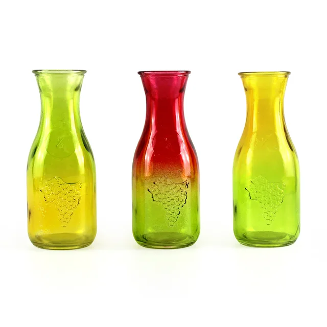Glass juice bottle