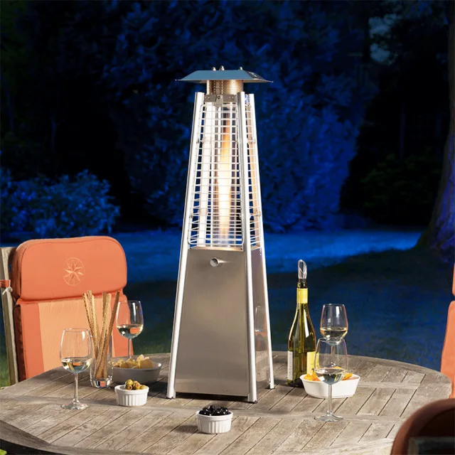 Table top glas tube gas patio heater