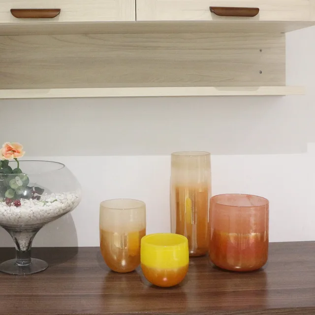 Handmade colored glass vase