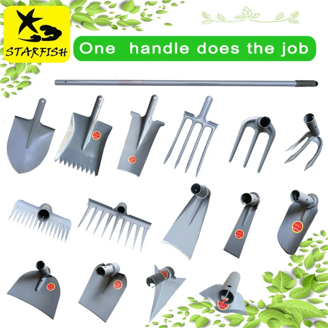 Garden tools with metal handle